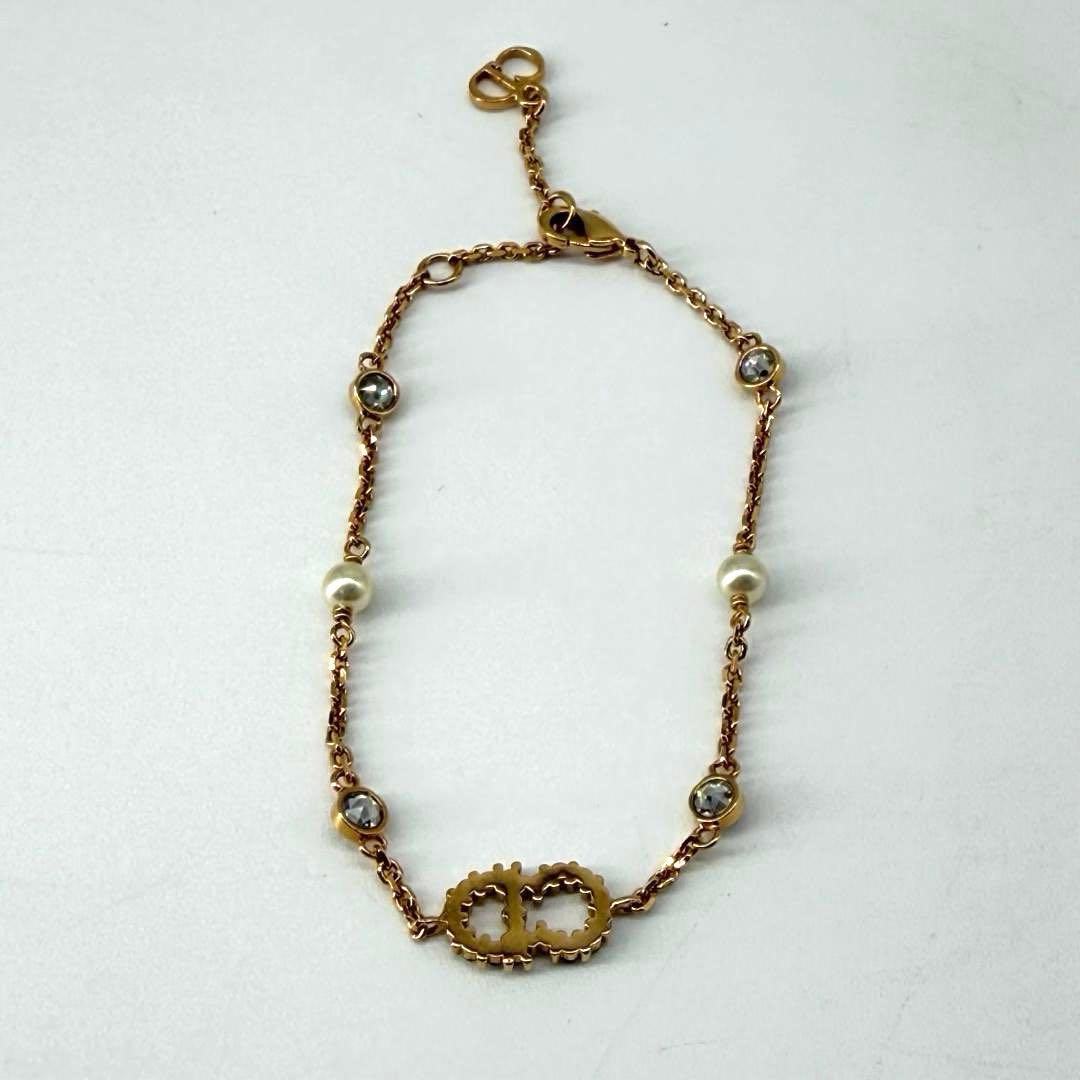 15567✨Christian Dior CDロゴ ラインストーン ブレスレット
