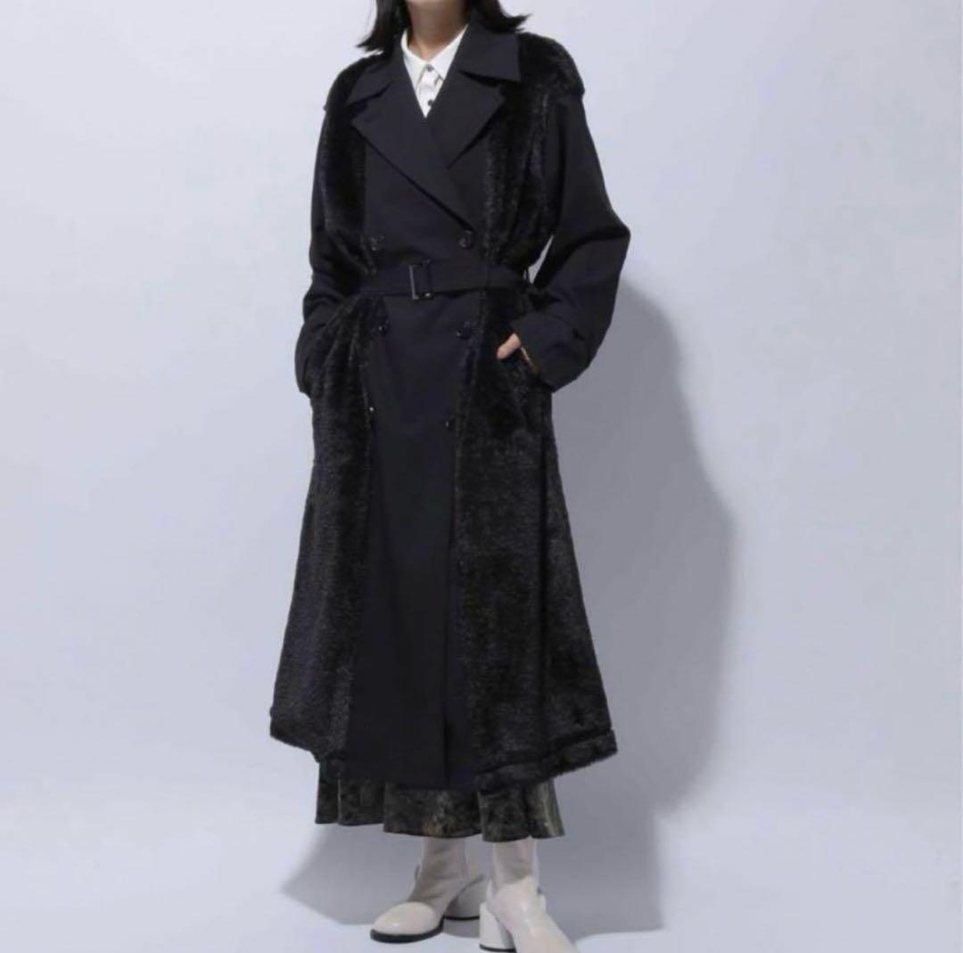 HARE フェイクファードッキングコート