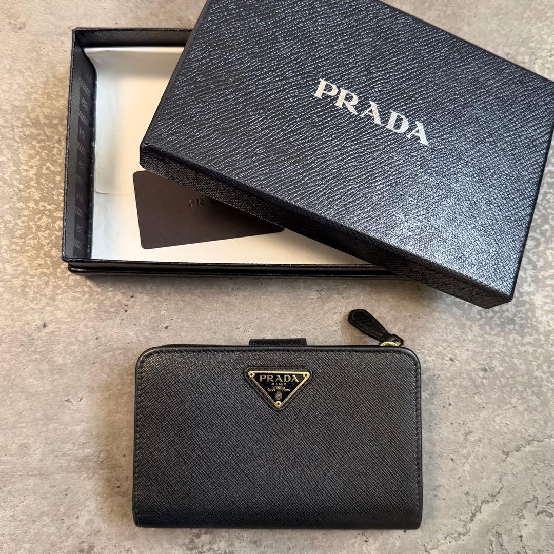 PRADA プラダ 二つ折り財布 サフィアーノ