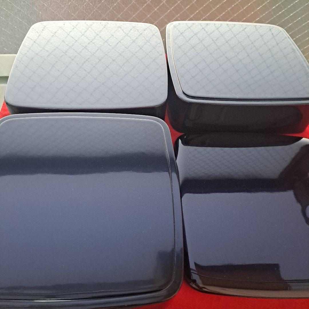 【越前河和田塗　6.5寸三段重箱】天然木製　溜塗/胴張り/隅丸　訳あり品