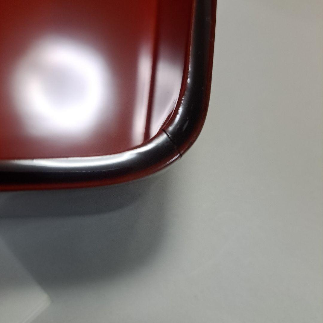 【越前河和田塗　6.5寸三段重箱】天然木製　溜塗/胴張り/隅丸　訳あり品