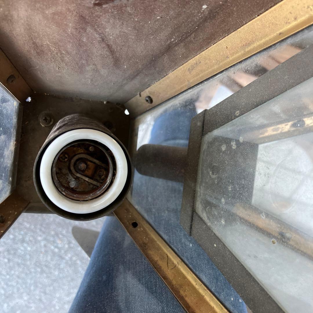 antique ガラスランタン　照明器具