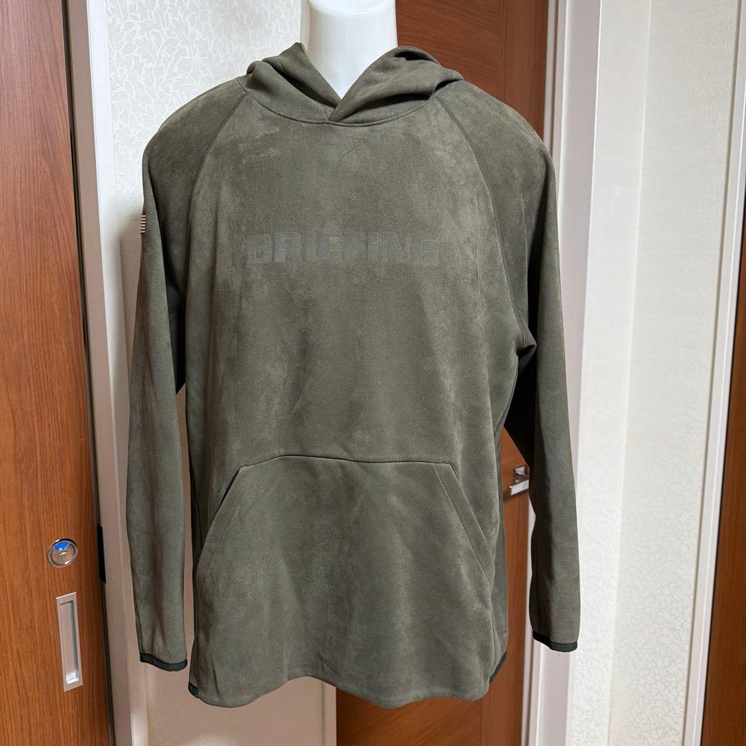BRIEFING スエード調パーカー オリーブ Lサイズ