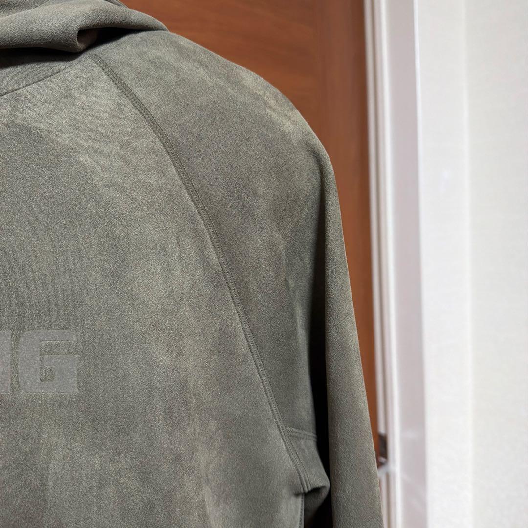 BRIEFING スエード調パーカー オリーブ Lサイズ