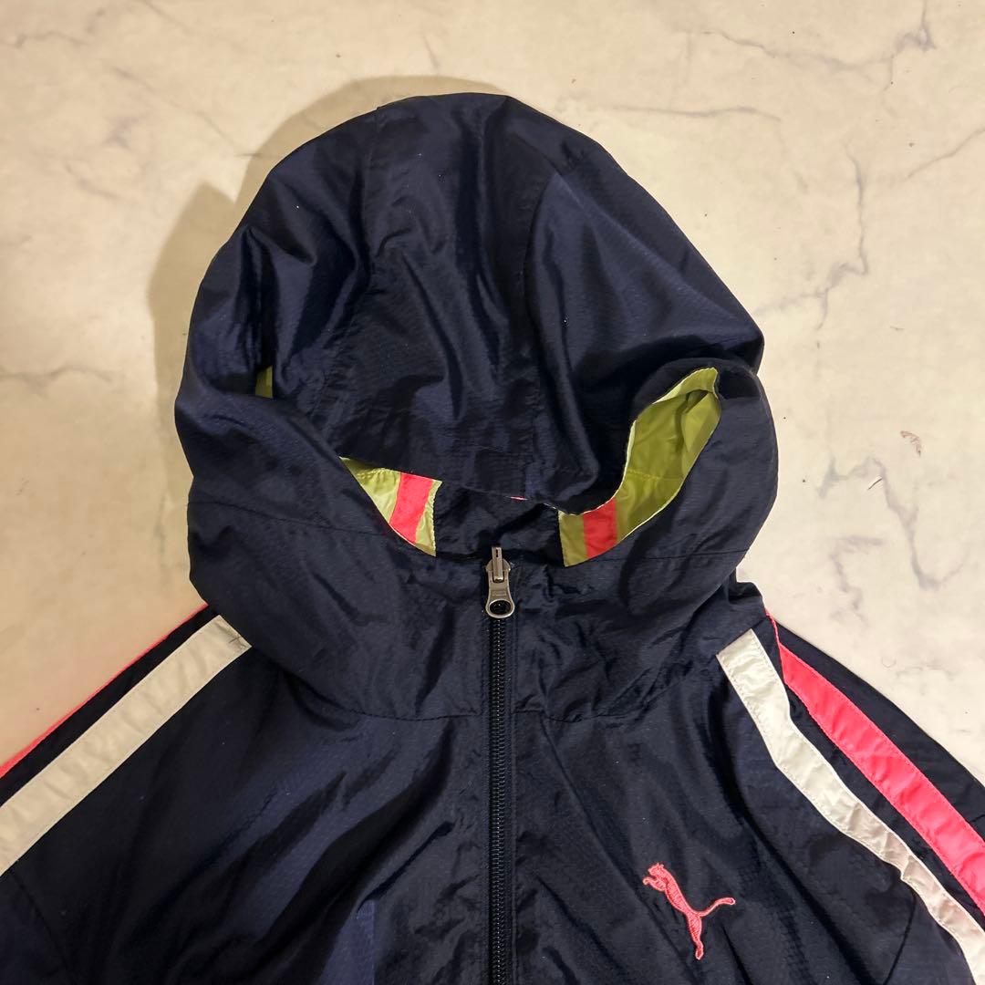 【新品】PUMA リバーシブルマウンテンパーカー M 腕ストライプ／ボーダー