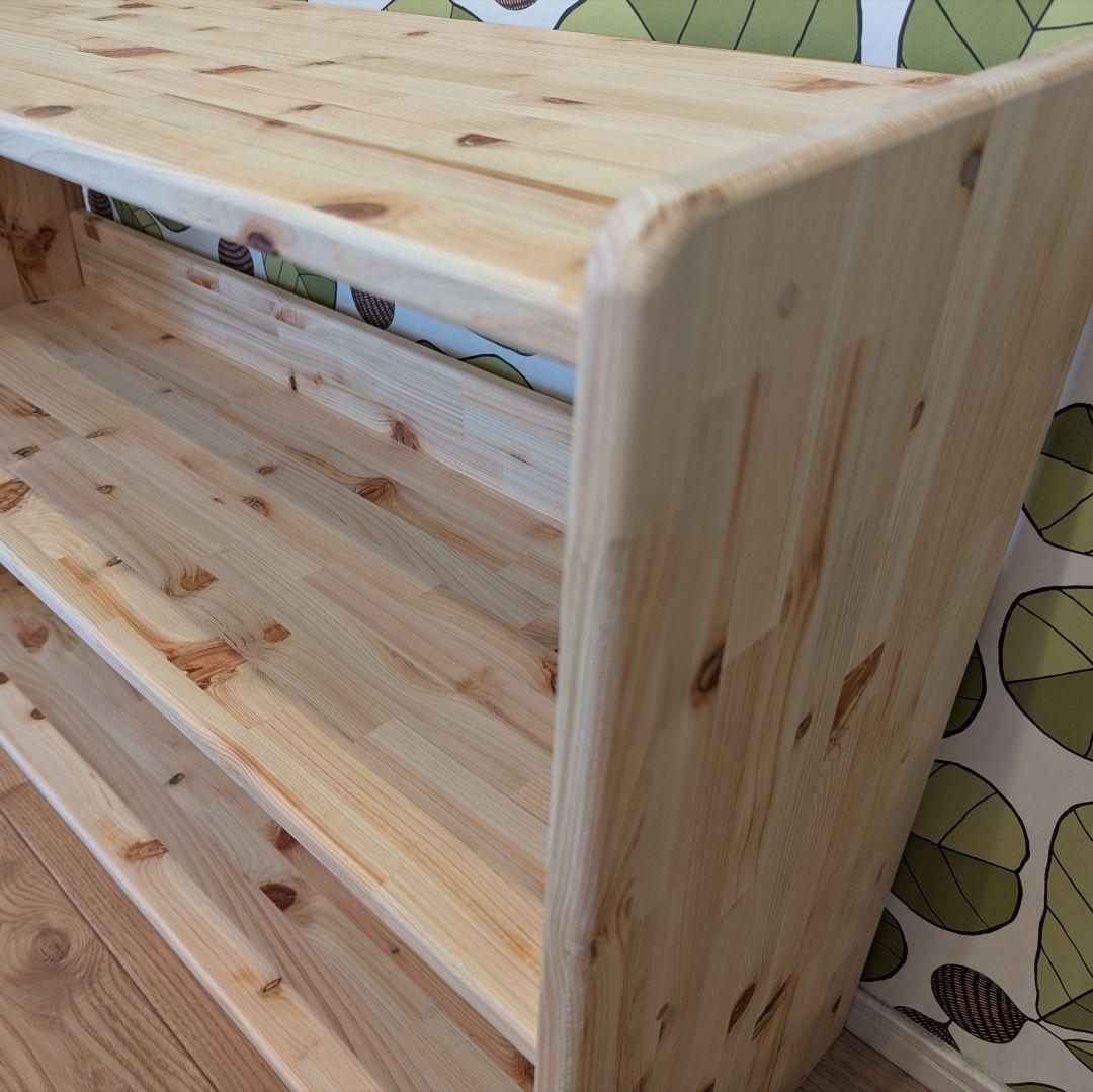 どんきちオープンシェルフ　木製棚　✨　檜　本棚　トロファスト　絵本棚