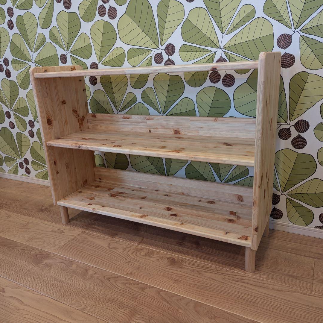 どんきちオープンシェルフ　木製棚　✨　檜　本棚　トロファスト　絵本棚