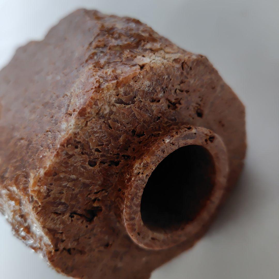 自然石 花瓶 茶色 Irregular