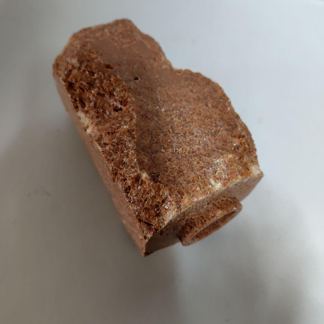 自然石 花瓶 茶色 Irregular