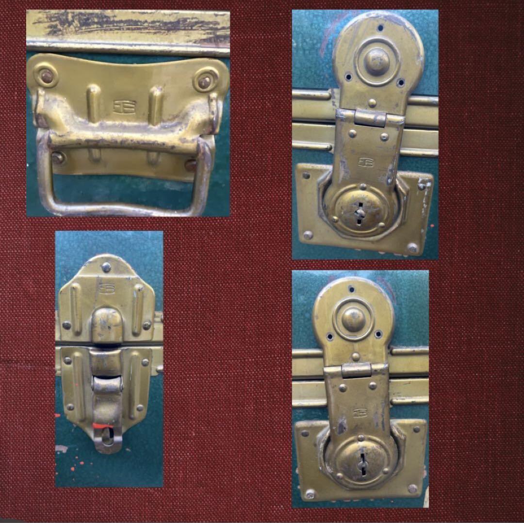 レトロな大きいビンテージトランク、洋館 収納ケース 。