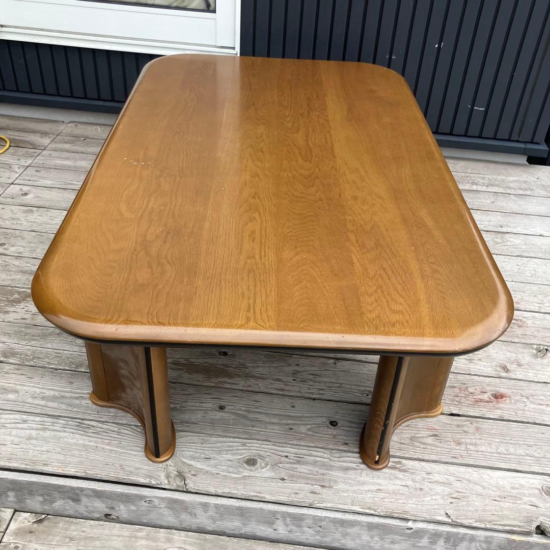 カリモク 天然木 大型センターテーブル 木製 ローテーブル 座卓 ビンテージ