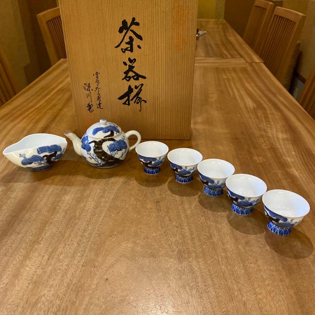 深川製磁昭和中期煎茶器揃え