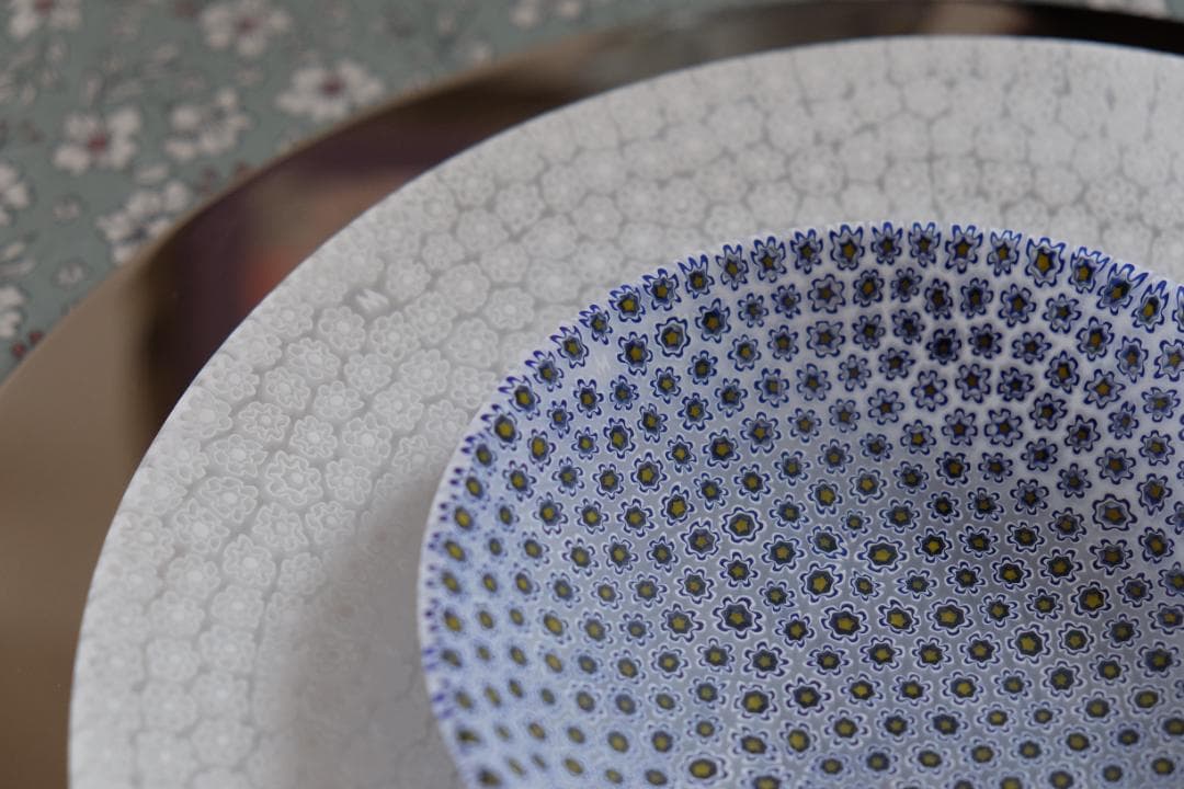 ムリーニ プレート ミルフィオリ ガラス 皿 ワイングラス 江波冨士子 田子美紀