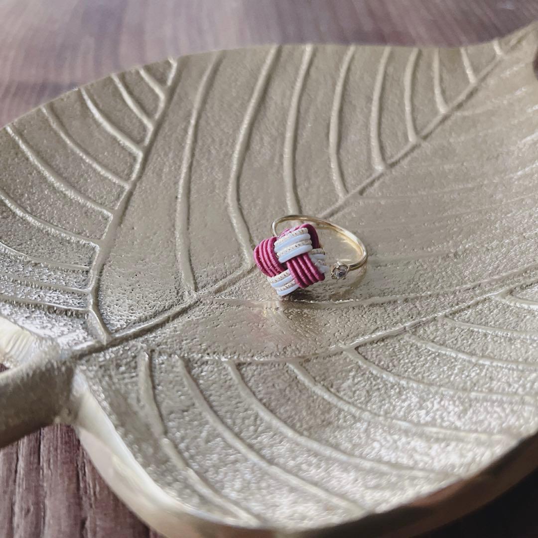 *四つ畳みの指輪*【梅紫】