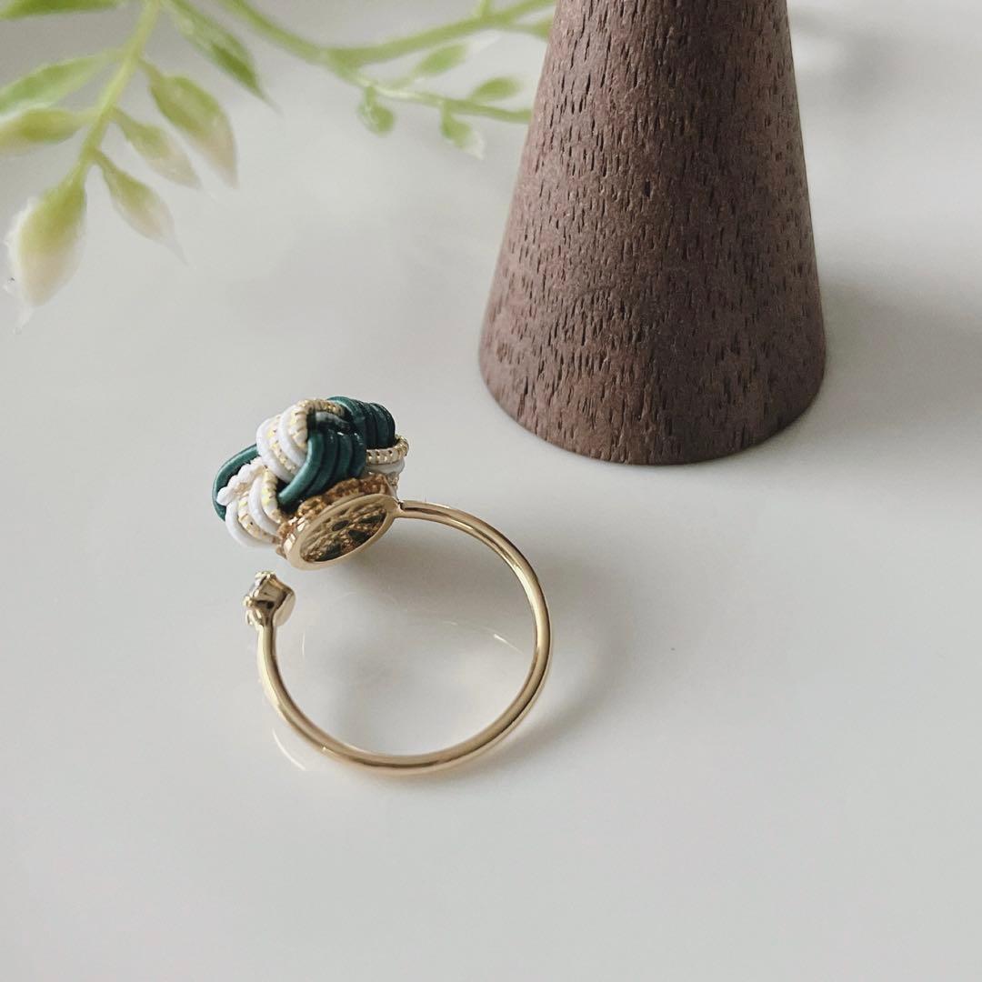 *四つ畳みの指輪*【梅紫】