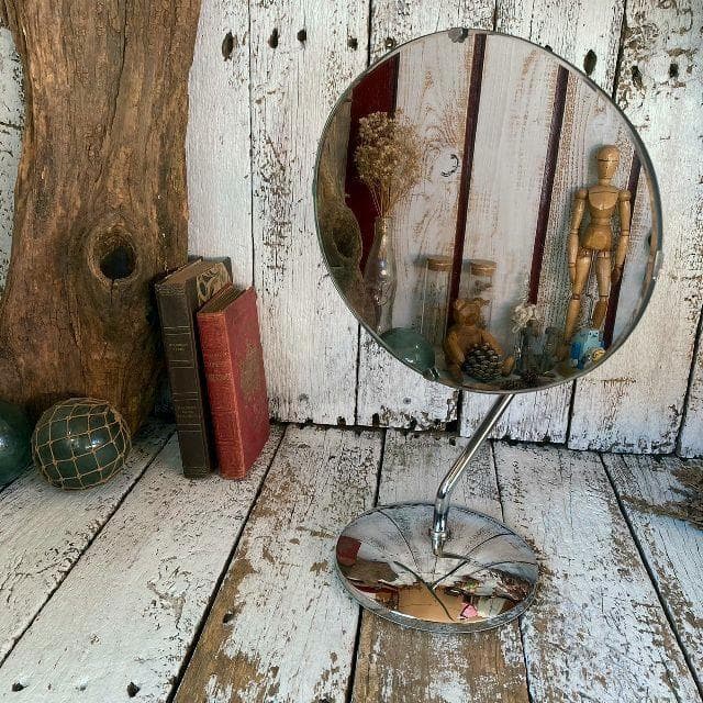 ヴィンテージ ミニマル 縦 横 角度 マルチ スタンド ミラー 置き 鏡