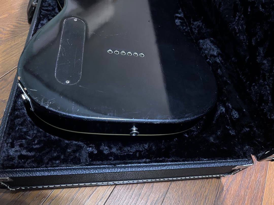 ハードケース付き ヴィンテージ TOMSON テレキャスター エレキギター 黒