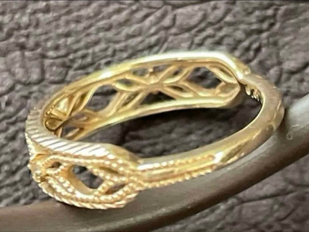 agete K10 透かしダイヤモンドリング