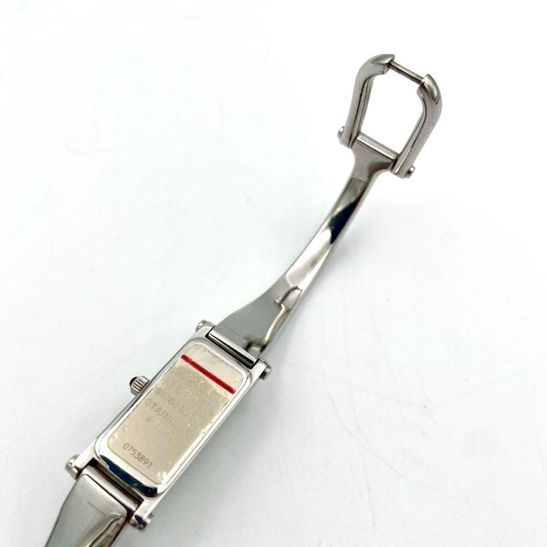 389 新品電池 グッチ 1500L 腕時計クオーツ スクエア バングルウォッチ