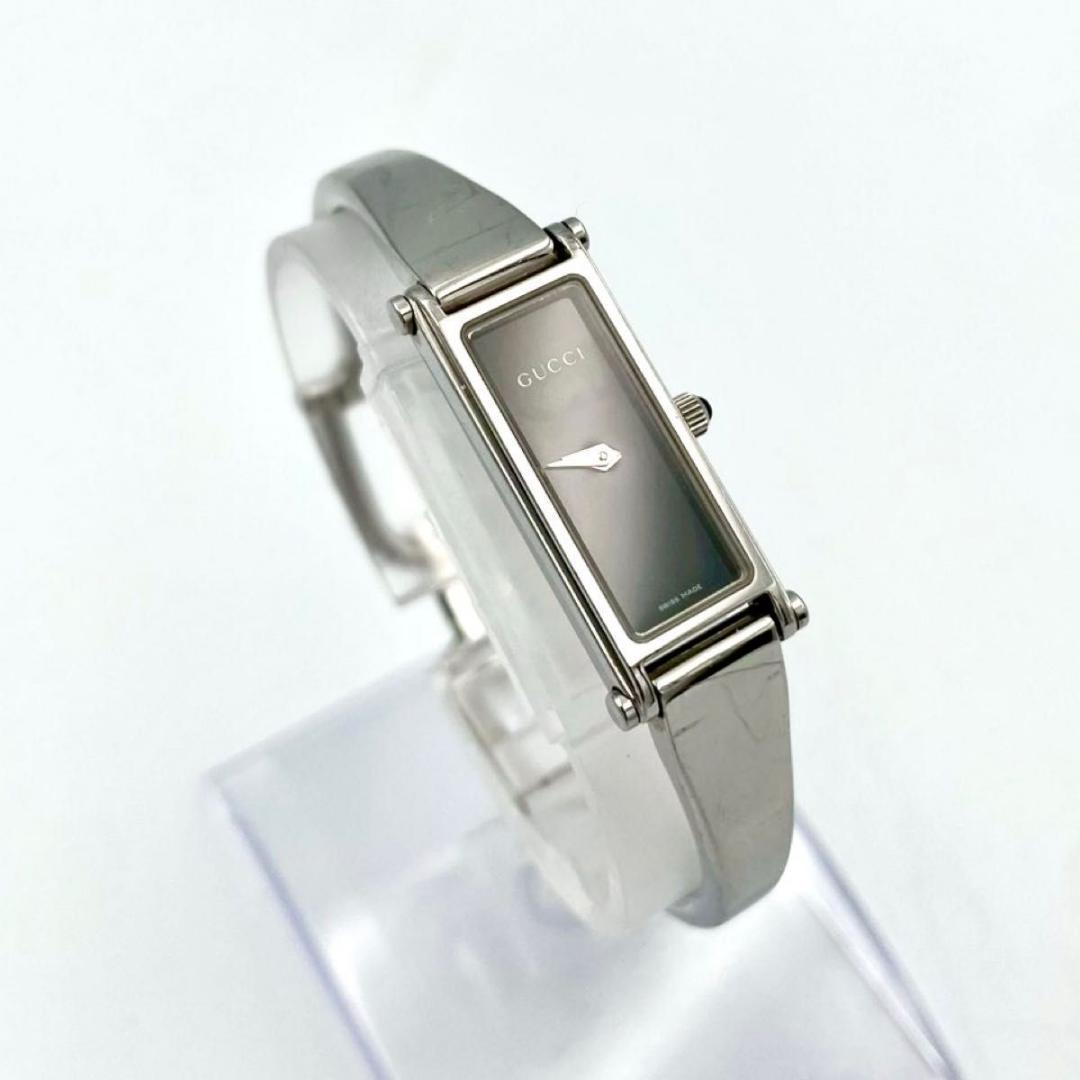 389 新品電池 グッチ 1500L 腕時計クオーツ スクエア バングルウォッチ