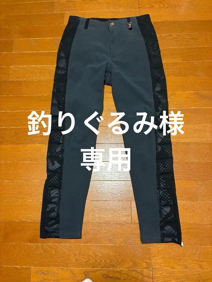 MARK&LONA ブラックパンツ サイドメッシュ