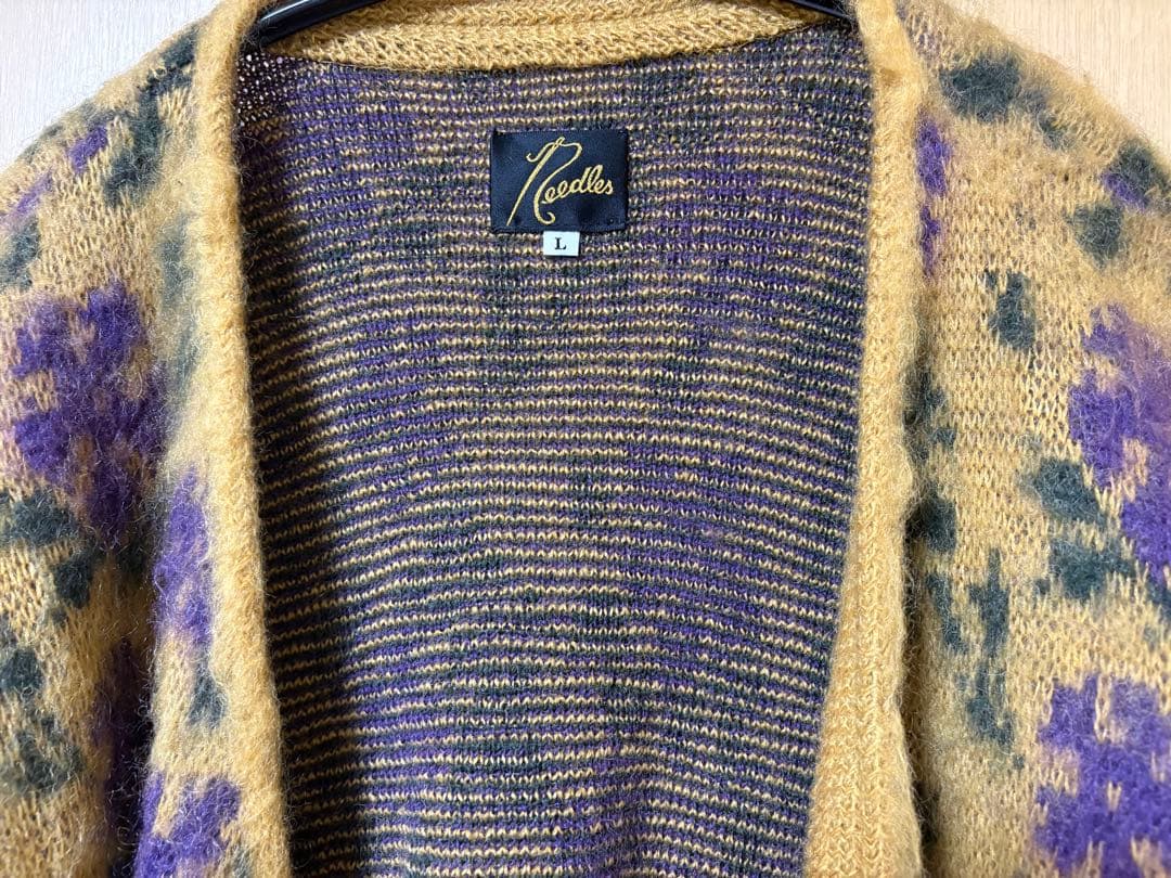 needles モヘアカーディガン　L
