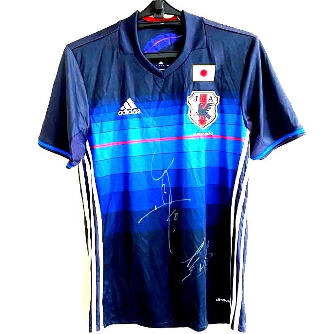 本田圭佑直筆サイン入り日本代表 adidas サッカーシャツ