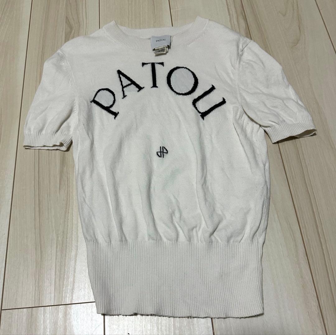 PATOU 半袖ニット ホワイト Sサイズ