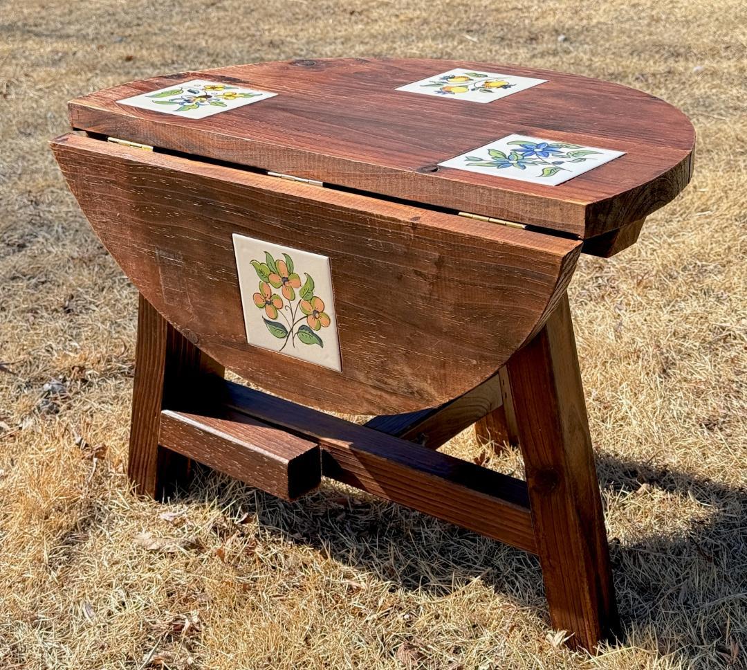 スペイン　カントリー家具　バレンシアタイル　バタフライテーブル