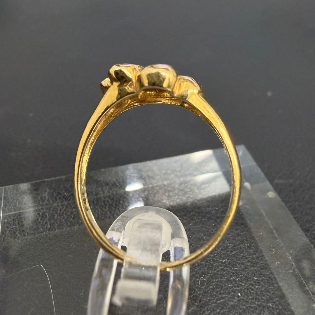 (B013012) K18リング 約10号 ハート 18金YG 指輪