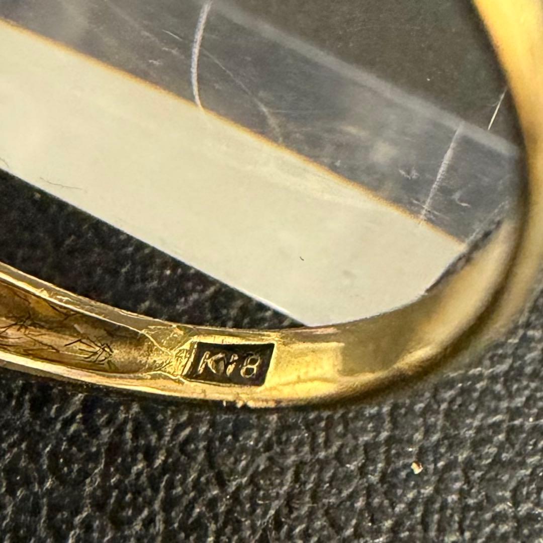 (B013012) K18リング 約10号 ハート 18金YG 指輪