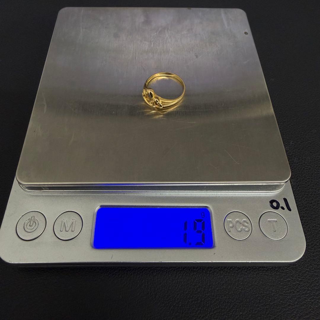 (B013012) K18リング 約10号 ハート 18金YG 指輪