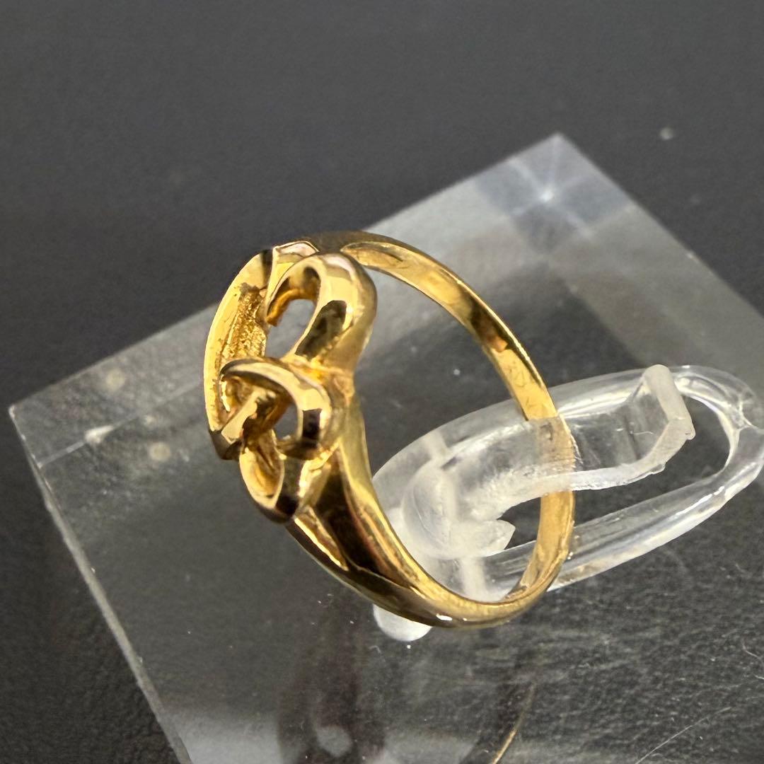 (B013012) K18リング 約10号 ハート 18金YG 指輪