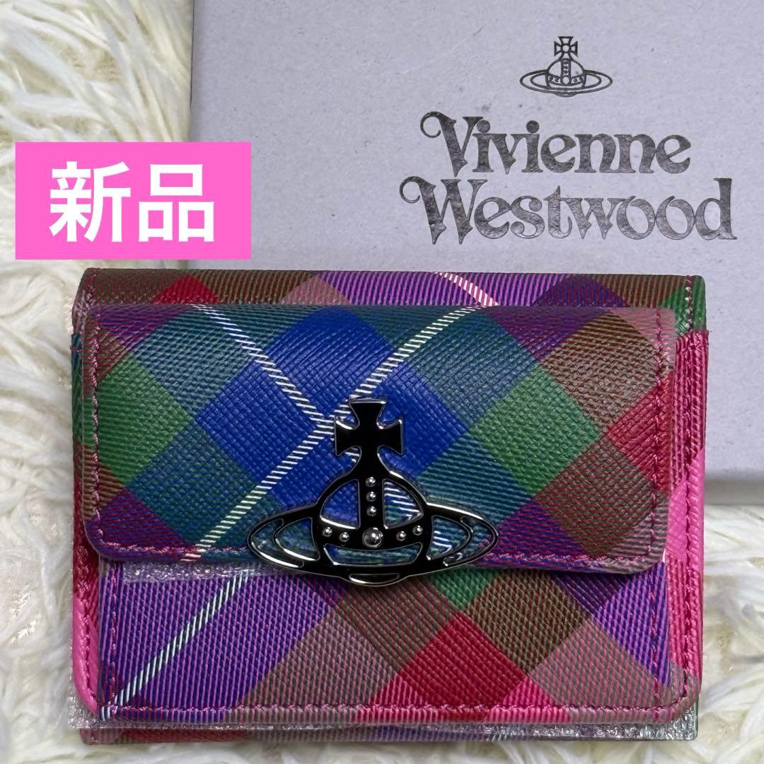 新品 Vivienne Westwood 財布 三つ折り財布 オーブロゴ