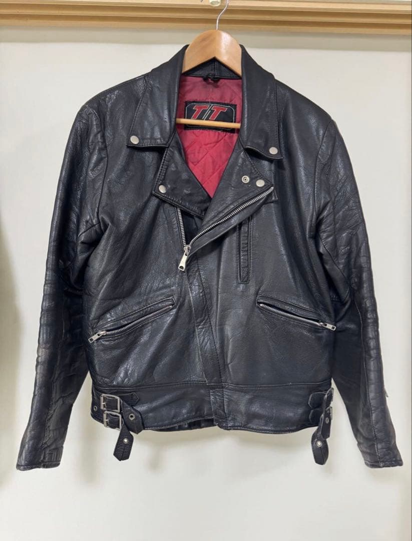 TT LEATHERS ダブルライダースジャケット サイズXL相当