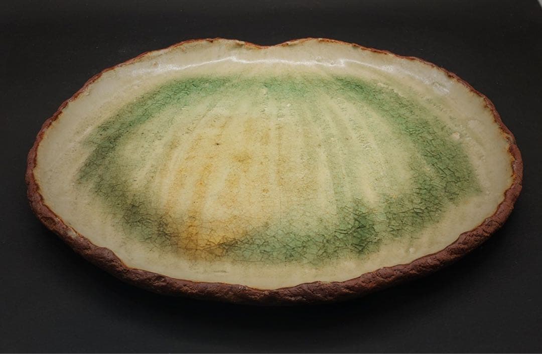 骨董品 古美術 氷裂紋釉 青磁茶托盤 茶盤 茶道具