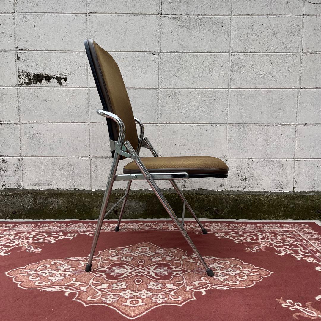 ビンテージ古家具◾️okamura 岡村 折り畳みチェア 椅子 インダストリアル