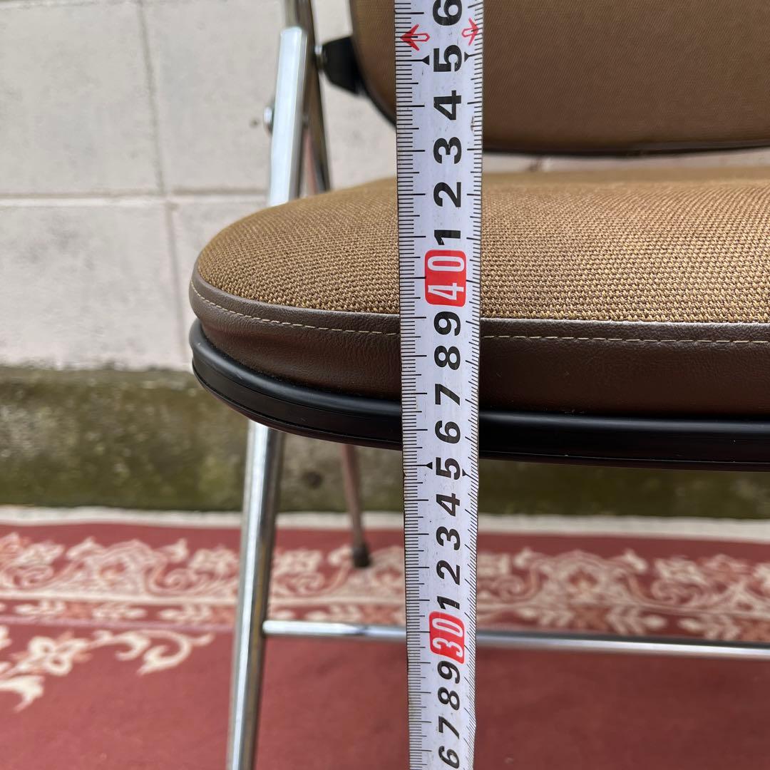 ビンテージ古家具◾️okamura 岡村 折り畳みチェア 椅子 インダストリアル