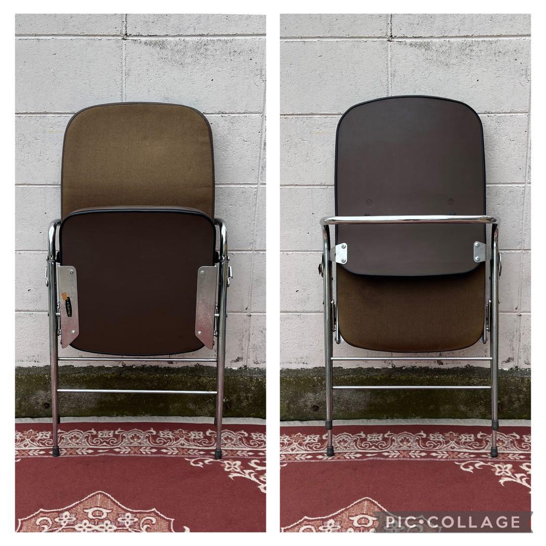 ビンテージ古家具◾️okamura 岡村 折り畳みチェア 椅子 インダストリアル