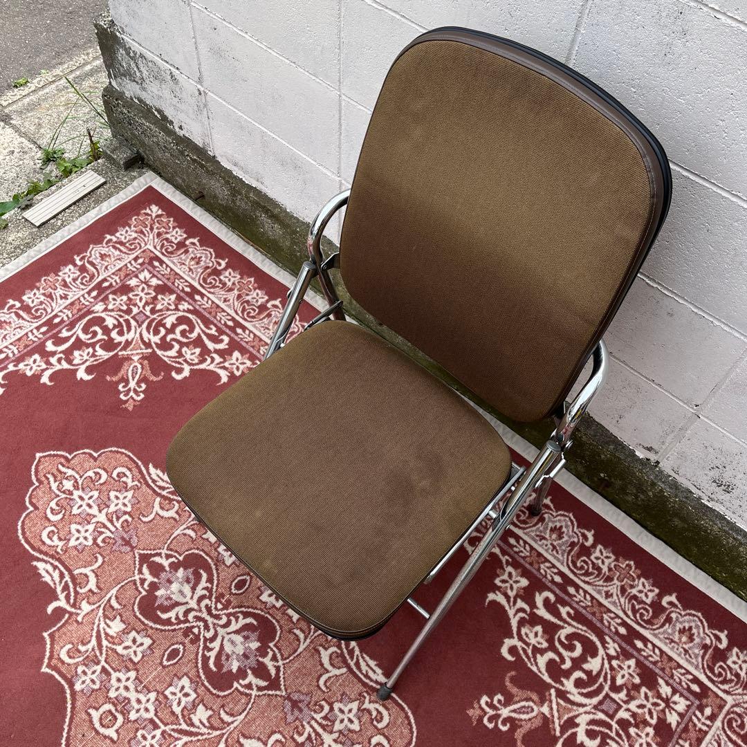 ビンテージ古家具◾️okamura 岡村 折り畳みチェア 椅子 インダストリアル