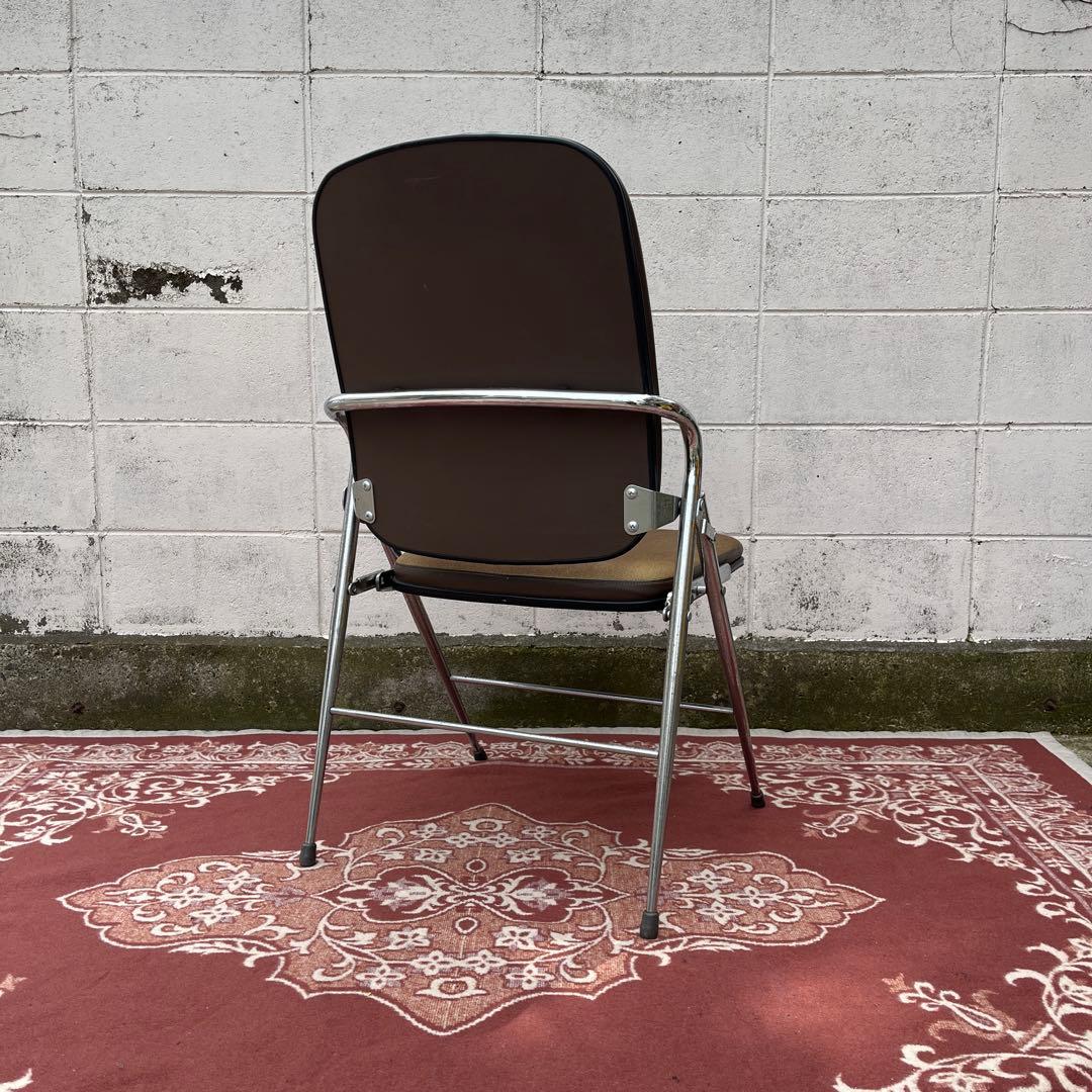 ビンテージ古家具◾️okamura 岡村 折り畳みチェア 椅子 インダストリアル