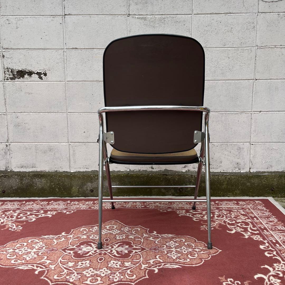 ビンテージ古家具◾️okamura 岡村 折り畳みチェア 椅子 インダストリアル