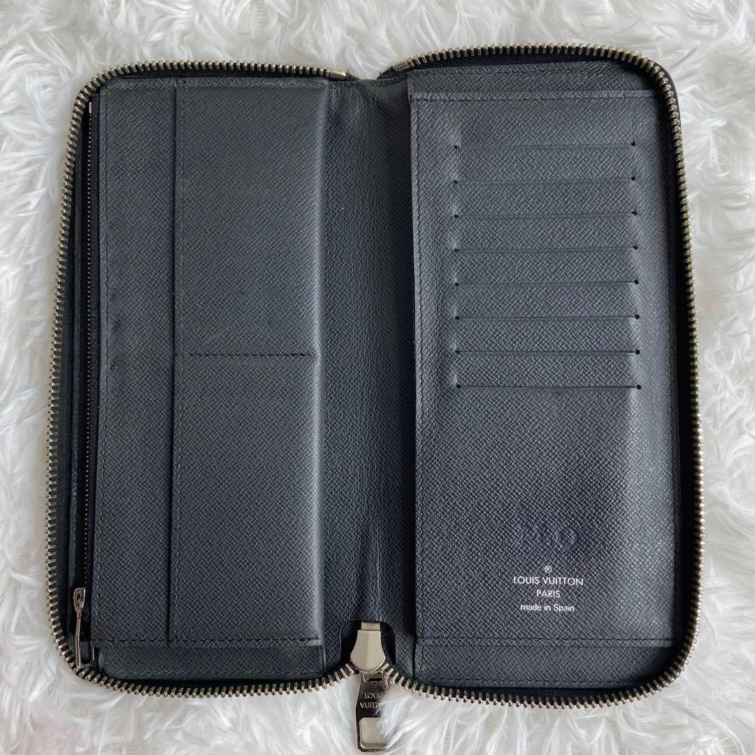 美品✨ ルイヴィトン 長財布 タイガ ジッピーウォレット ヴェルティカル 黒