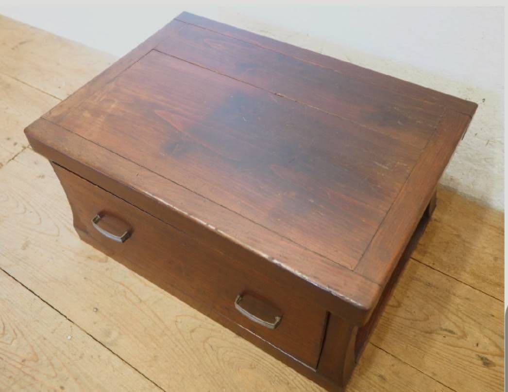 1009 アンティーク　引き出し付　陳列台　展示台　置床　飾り棚 ケース　レトロ