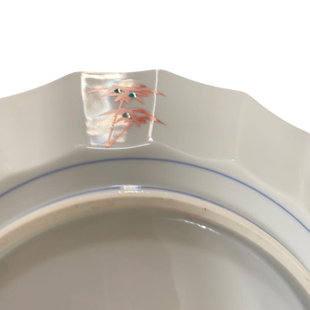 未使用　九谷焼 玉峰 大皿 飾り皿　木箱付き　皿