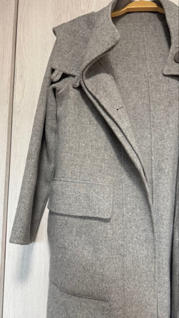 値下済Theory ダブルフェイスダッフルコート　ウールフードコート　カシミヤ混