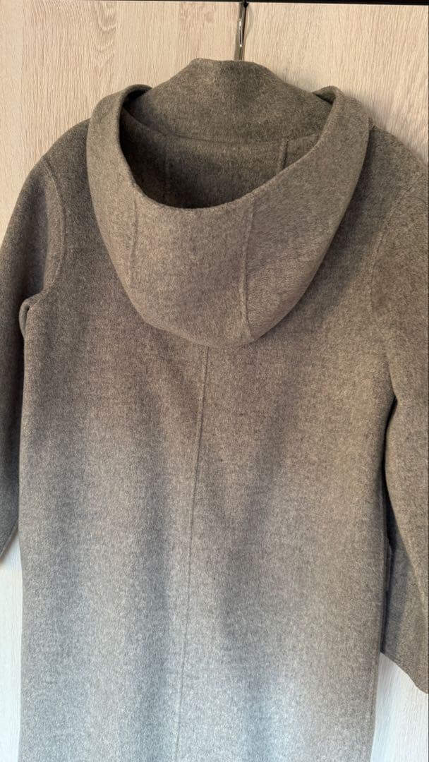 値下済Theory ダブルフェイスダッフルコート　ウールフードコート　カシミヤ混