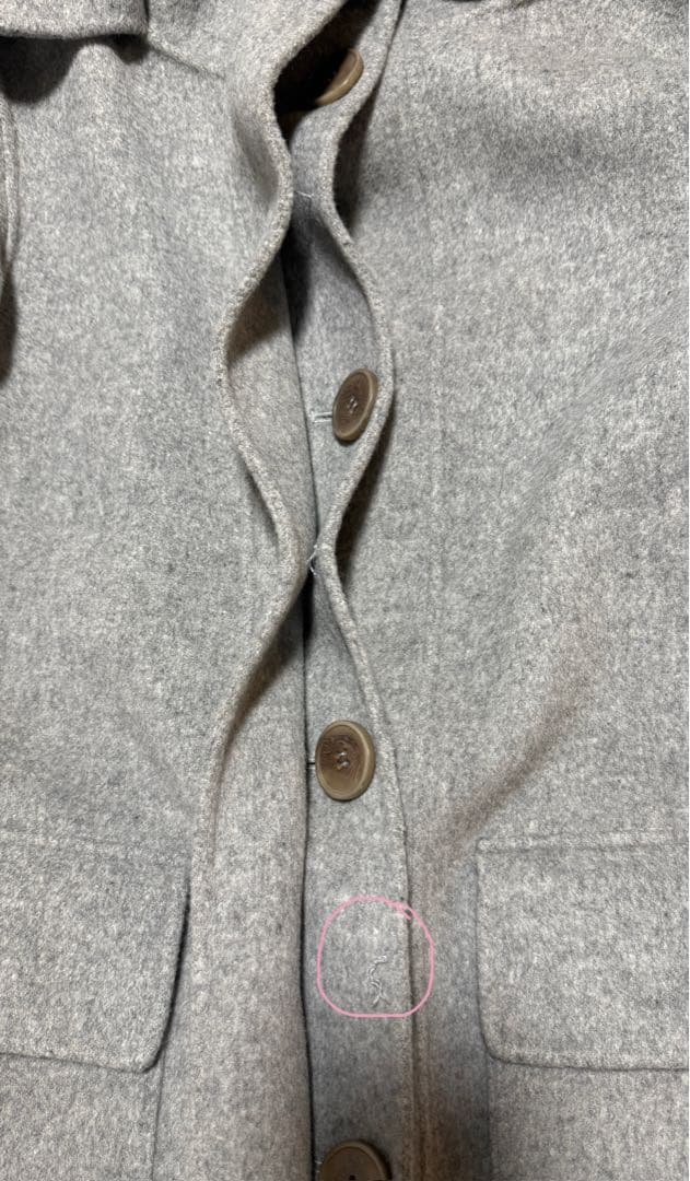 値下済Theory ダブルフェイスダッフルコート　ウールフードコート　カシミヤ混