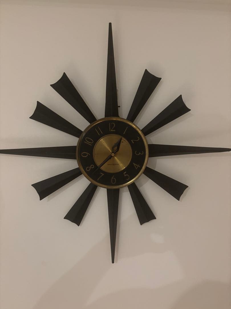 50s GENERALELECTRIC サンバーストクロック　ミッドセンチュリー