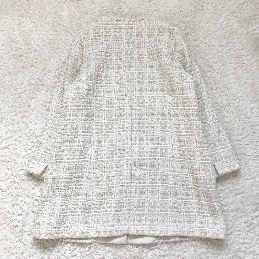 大きい ローズティアラ リリーヤーン ツイード ロングジャケット 2023モデル